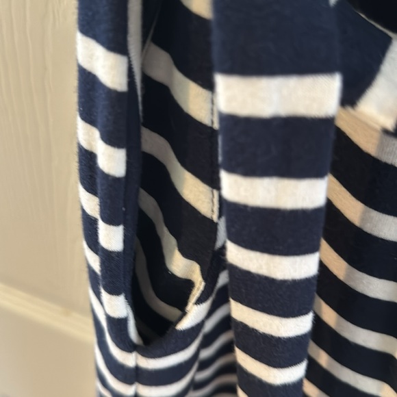 Monteau Los Angeles romper size medium color navy blue and white stripes two poc - Picture 3 of 5